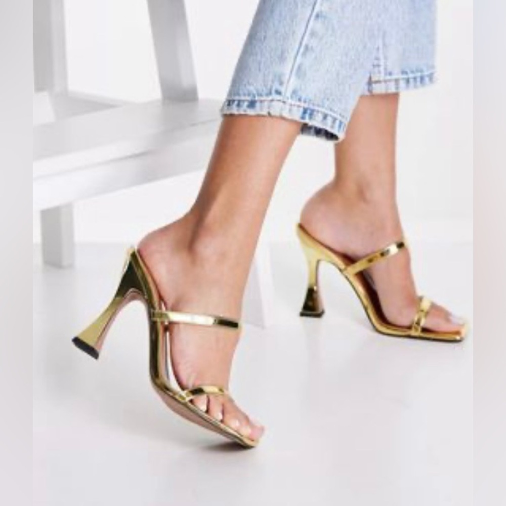 Asos Design Gold Party Heels